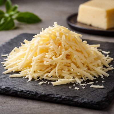 Shredded fontina cheese