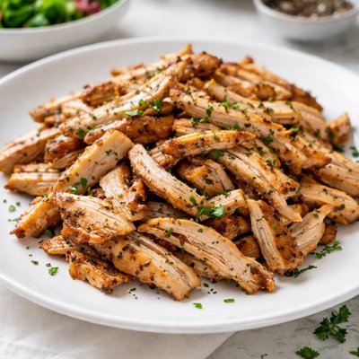 Shredded grilled chicken