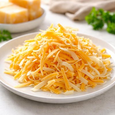 Shredded marble cheese