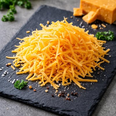 جبن الشيدر المبشور