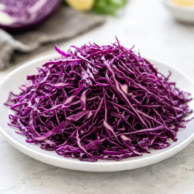 Shredded purple cabbage