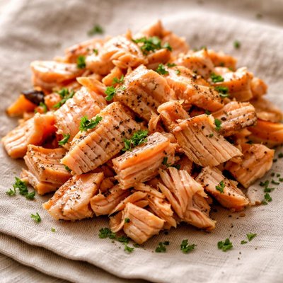 Shredded salmon