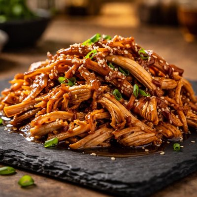 Shredded teriyaki chicken