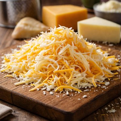 Shredded three cheese blend