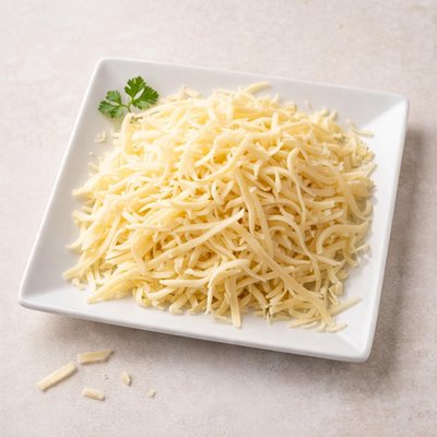 Shredded white cheddar cheese