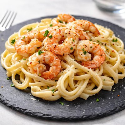 Shrimp alfredo pasra