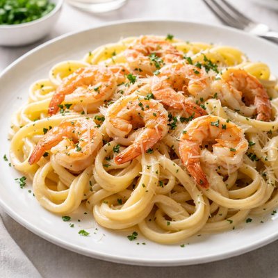 Shrimp alfredo pasta
