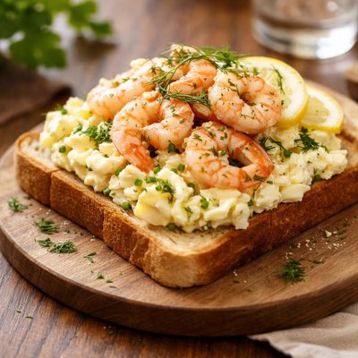 Shrimp and egg sandwitch