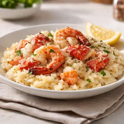 Shrimp and lobster risotto