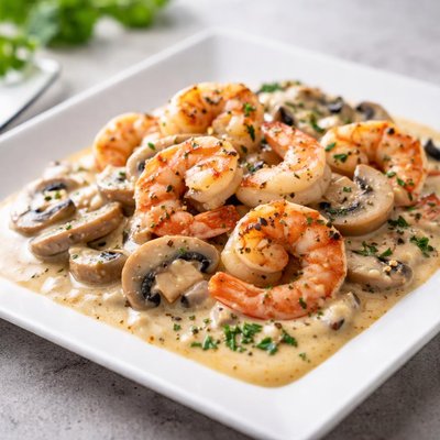 Shrimp and mushroom sauce