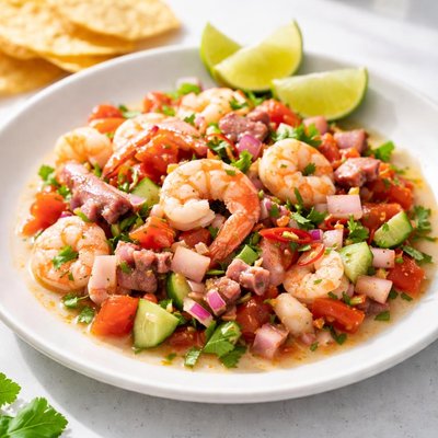 Shrimp and octopus ceviche