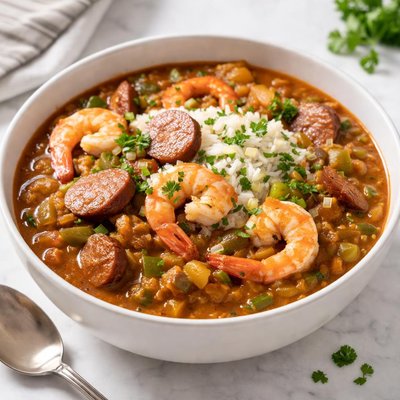 Shrimp and sausage gumbo