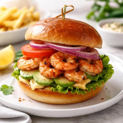 Shrimp burger