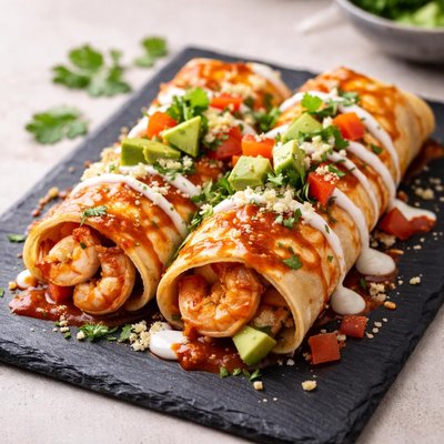 Shrimp enchilada