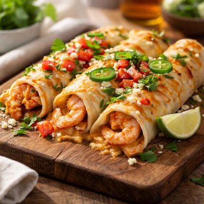 Shrimp enchiladas
