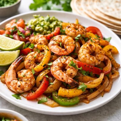 Shrimp fajitas