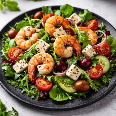 Shrimp feta salad