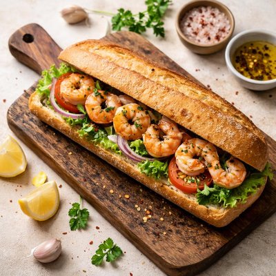 Shrimp french baguete