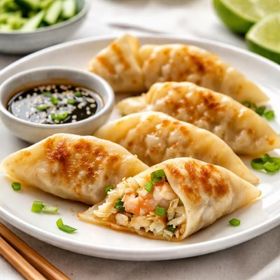 Shrimp gyoza