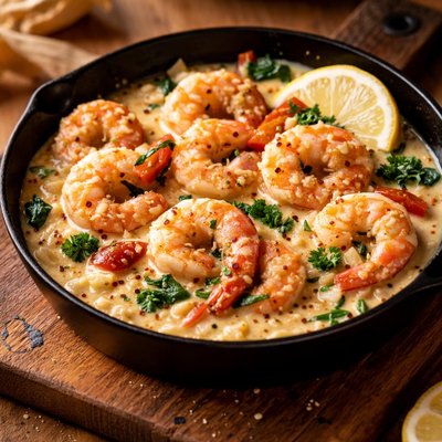 Shrimp in cream sauce