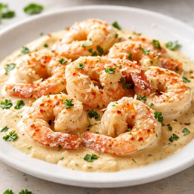 Креветки в сливочном соусе