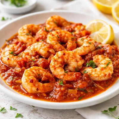 Shrimp in tomato sauce