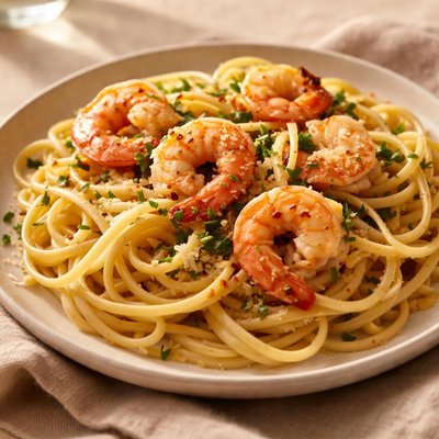 Shrimp linguini