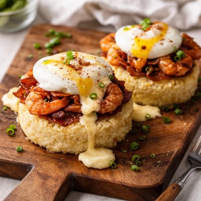 Shrimp n grits benedict
