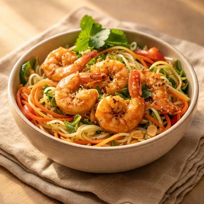 Shrimp noodle bowl