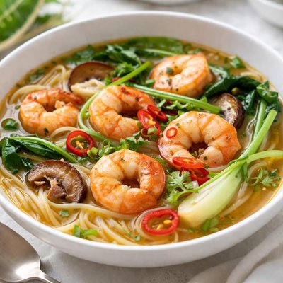 Shrimp noodle soup