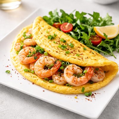 Shrimp omelet