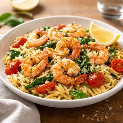 Shrimp orzo