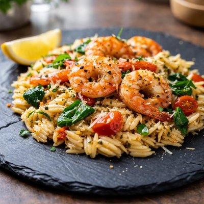 Shrimp orzo pasta