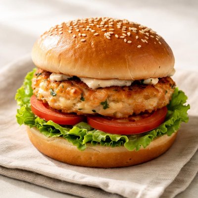 虾饼汉堡
