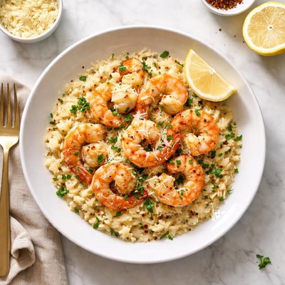 Shrimp risoto