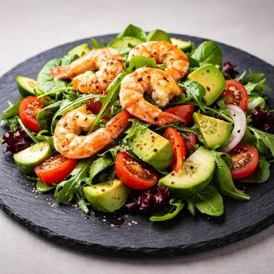 Shrimp salad with avocado
