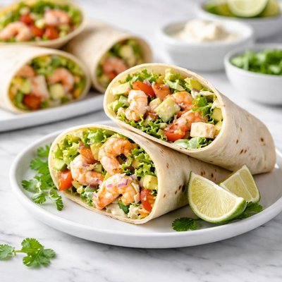 Shrimp salad wrap