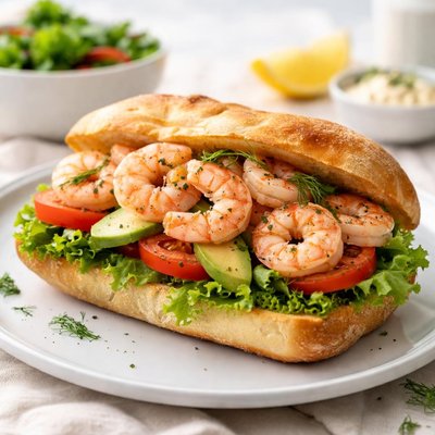 Shrimp sandwich