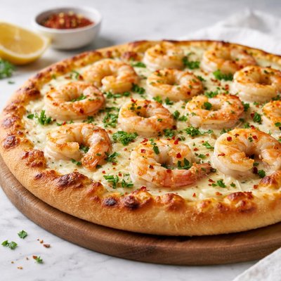 Garnelen Scampi Pizza