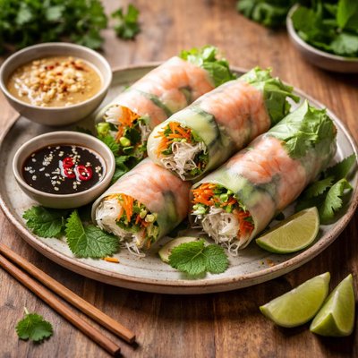 Shrimp spring rolls