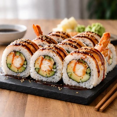 Shrimp tempura rolls