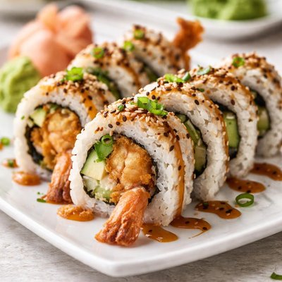 Shrimp tempura sushi roll