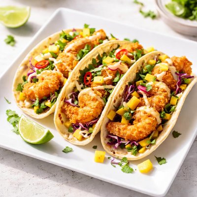 Shrimp tempura taco