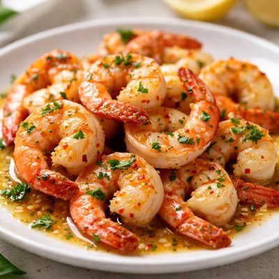 Shrimp with sauce