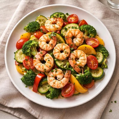 Shrimp with vegetables