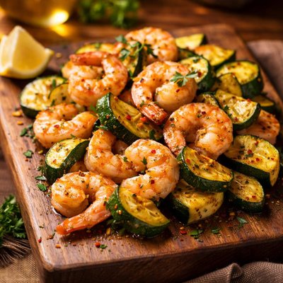 Shrimp zuchini