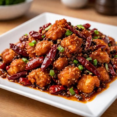 Sichuan style fried chicken