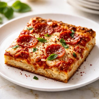 Sicilian slice of pizza