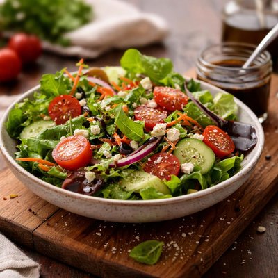 Side salad with balsamic dressing