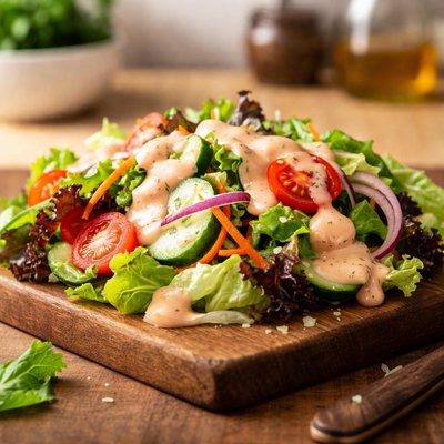 Side sallad with thousand island dressing